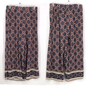 Suzanne Betro Wide leg Blue Multi Pant XL